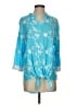 Assorted Brands 100% Cotton Blue 3/4 Sleeve Blouse Size M - photo 1