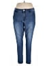 Avenue Solid Blue Jeans Size 18 - photo 1