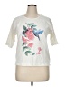 Ameri Tees 100% Cotton Floral Ivory Short Sleeve T-Shirt Size XL - photo 1