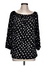 Anne Klein Polka Dots Black 3/4 Sleeve Blouse Size L - photo 1