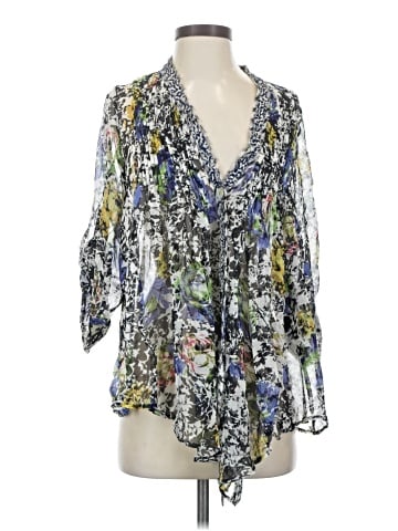 Elizabeth and James 3/4 Sleeve Silk Top (view 1)