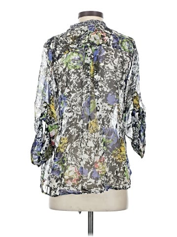 Elizabeth and James 3/4 Sleeve Silk Top (view 2)