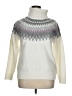 ASPEN Chevron-herringbone Ivory Turtleneck Sweater Size 1X (estimated) - photo 1