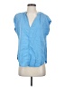 H&M Blue Short Sleeve Blouse Size S - photo 1