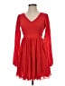 Jessica Simpson 100% Polyester Solid Red Cocktail Dress Size XS - photo 1