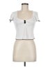 More To Come White Short Sleeve Top Size M - photo 1