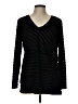 Lynn Ritchie Silver Black Long Sleeve Top Size L - photo 1