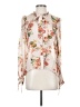 Zara Floral Ivory Long Sleeve Blouse Size S - photo 1