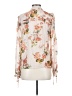 Zara Floral Ivory Long Sleeve Blouse Size S - photo 2