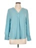 Ann Taylor 100% Polyester Teal Long Sleeve Blouse Size L (petite) - photo 1