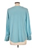 Ann Taylor 100% Polyester Teal Long Sleeve Blouse Size L (petite) - photo 2