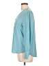 Ann Taylor 100% Polyester Teal Long Sleeve Blouse Size L (petite) - photo 5