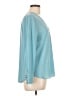 Ann Taylor 100% Polyester Teal Long Sleeve Blouse Size L (petite) - photo 4