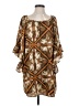 VOOM by Joy Han Print Brown Casual Dress Size S - photo 1