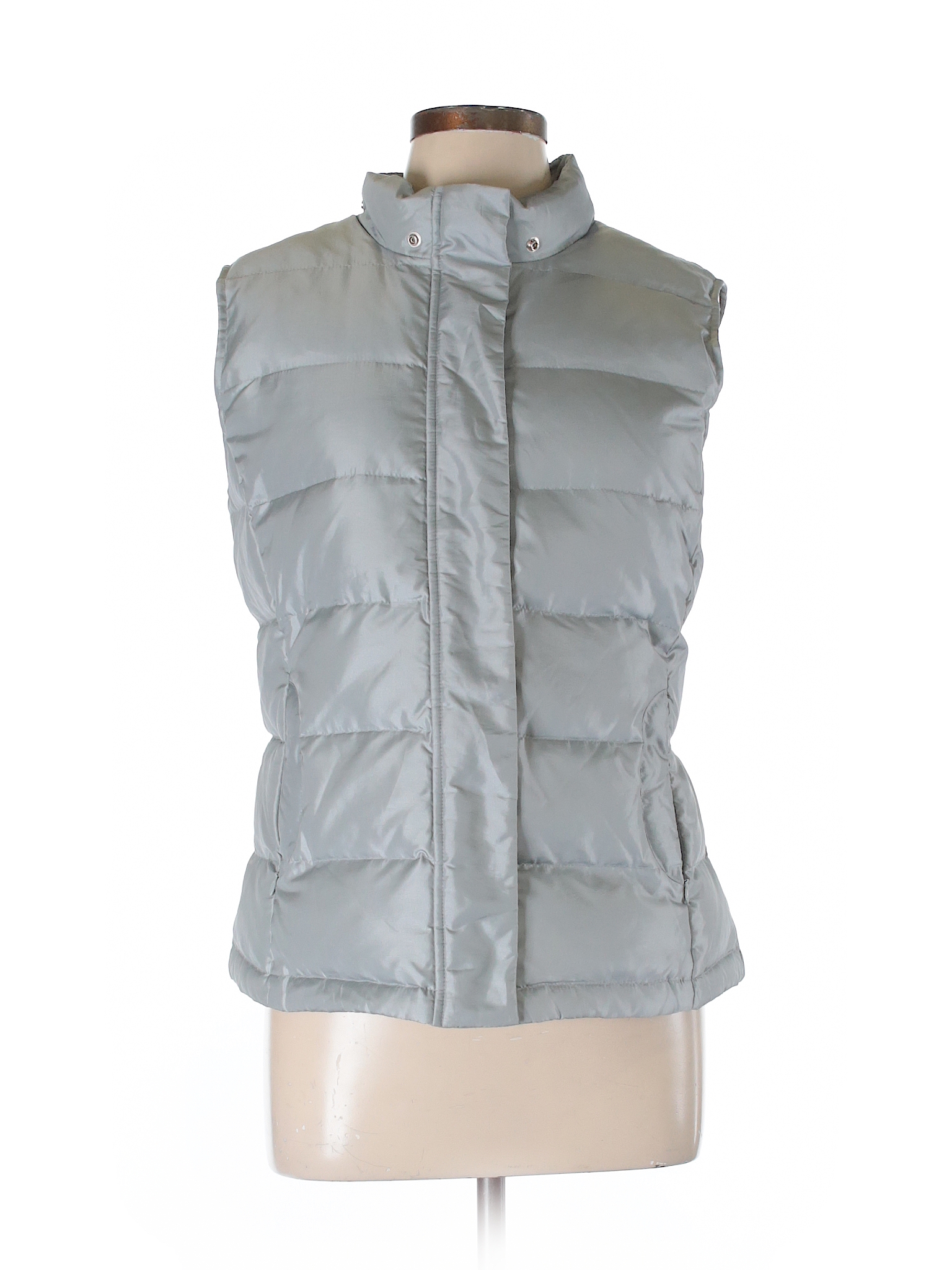 Talbots Solid Gray Vest Size L - 81% off | thredUP