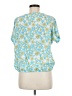 Assorted Brands Floral Blue Short Sleeve Blouse Size O/S - photo 2