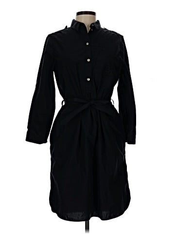 Burberry Navy Blue Cotton Belted Mini Dress (view 1)