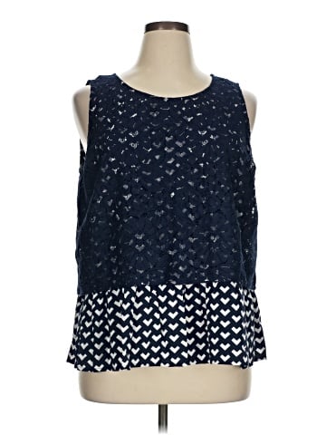 Kaari Blue Sleeveless Blouse (view 1)
