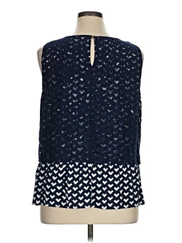 Kaari Blue Sleeveless Blouse (view 2)