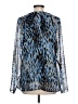 M by Marc Bouwer Animal Print Blue Long Sleeve Blouse Size L - photo 2