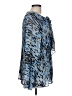 M by Marc Bouwer Animal Print Blue Long Sleeve Blouse Size L - photo 4