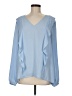 Banana Republic 100% Polyester Blue Long Sleeve Blouse Size M - photo 1