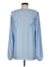 Banana Republic 100% Polyester Blue Long Sleeve Blouse Size M - photo 2