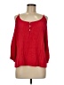 Tramp 100% Rayon Red 3/4 Sleeve Blouse Size M - photo 1