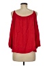 Tramp 100% Rayon Red 3/4 Sleeve Blouse Size M - photo 2