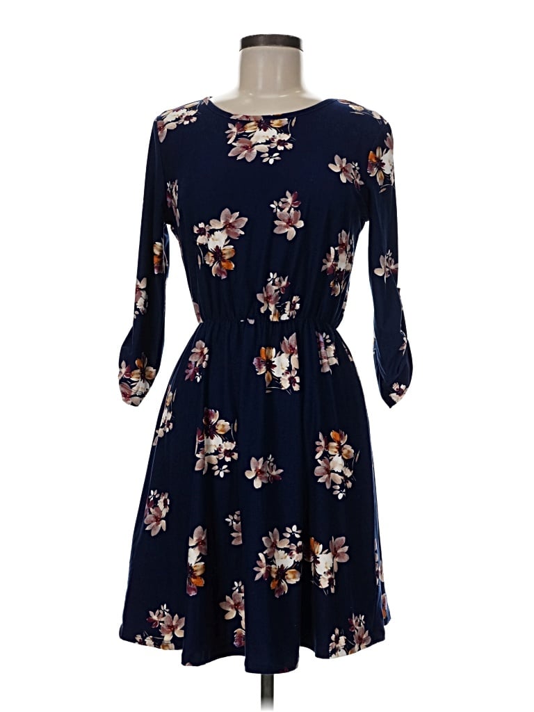 Pre-owned French Grey Casual Dress In Blue