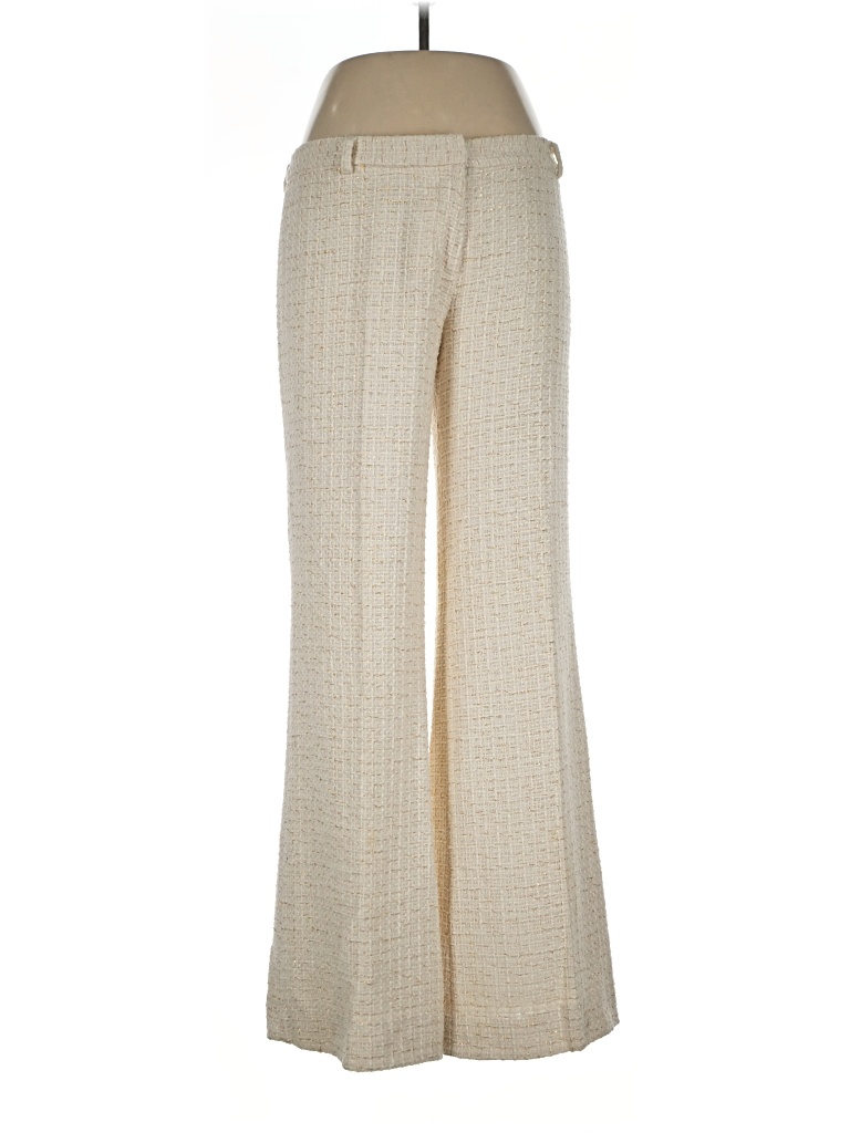 Pre-owned Shoshanna Silk Pants In Ivory