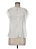 H&M 100% Viscose White Short Sleeve Blouse Size 6 - photo 1