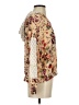 Entro Floral Tan Long Sleeve Blouse Size S - photo 4