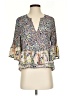 BCBGMAXAZRIA 100% Polyester Blue 3/4 Sleeve Blouse Size S - photo 1