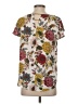 Ann Taylor LOFT 100% Polyester Floral Ivory Short Sleeve Blouse Size XS - photo 2