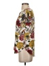 Ann Taylor LOFT 100% Polyester Floral Ivory Short Sleeve Blouse Size XS - photo 5