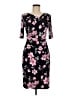 Connected Apparel Floral Black Casual Dress Size 6 - photo 1
