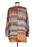 Casting 100% Polyester Orange 3/4 Sleeve Blouse Size Med (2 or M) - photo 2