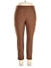 Rafaella Solid Brown Casual Pants Size XL - photo 1