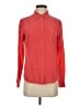 Equipment 100% Silk Solid Red Long Sleeve Silk Top Size S - photo 1