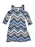 Justice Chevron-herringbone Blue Dress Size 6 - photo 1