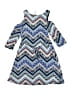 Justice Chevron-herringbone Blue Dress Size 6 - photo 2