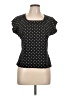 H2O In Style 100% Polyester Polka Dots Black Short Sleeve Top Size L - photo 1