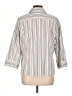 Riders by Lee Stripes Ivory 3/4 Sleeve Button-Down Shirt Size XL - photo 2
