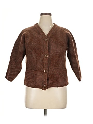 Linda Allard Ellen Tracy Wool Cardigan (view 1)