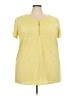 Roz & Ali Yellow Short Sleeve Blouse Size 3X - photo 1