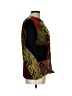 Alex Kin 100% Polyester Print Burgundy Red Jacket Size L (estimated) - photo 4