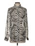 Princess Polly Animal Print Silver Long Sleeve Blouse Size 4 - photo 1