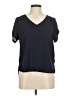 Meraki 100% Polyester Black Short Sleeve Blouse Size M - photo 1