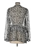 Chico's Metallic Silver Long Sleeve Blouse Size Lg (2) - photo 2